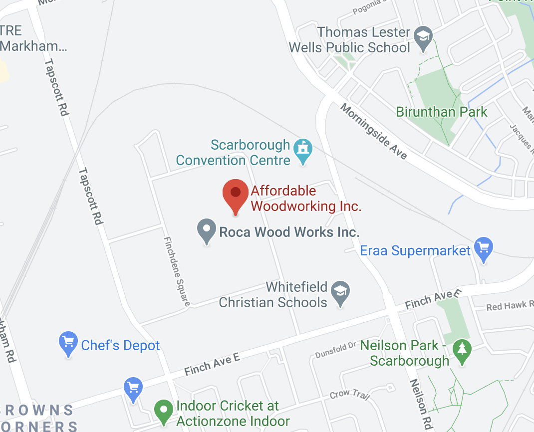 Affordable Woodworking Inc. Map 160 Finchdene Square Unit #15, Scarborough, ON M1X 1B2